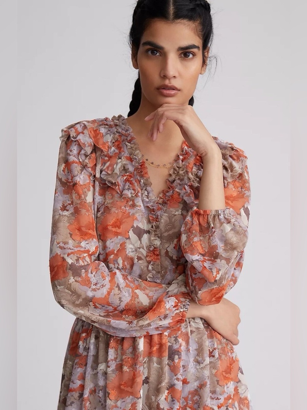 🆕 NWT Women’s Anthropologie Current Air Ruffle Dress